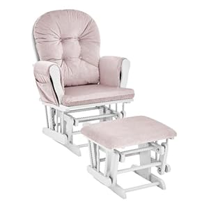 Suite Bebe Stillsessel mit Hocker Rosa/Weiß