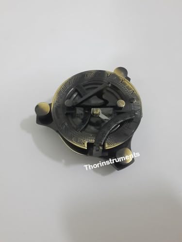 Brújula Solar Náutica Antiguo Bronce 3" Portátil miniatura 4