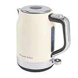 Russell Hobbs Electric Kettle [1.7L, 3000W] Hanley Jasmine (Stainless Steel, Vintage Design, Perfect Pour, Water Window, 360° Base, Cord Storage, Push-Button Lid, Energy Efficient) 28640