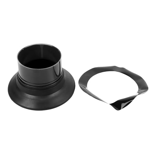 Bass Drum Enhancer, ABS Rubber Bass Drum Kick Enhancer Sturdy Drum Bass Effect Amplifier with Port Hole Protector (Black)