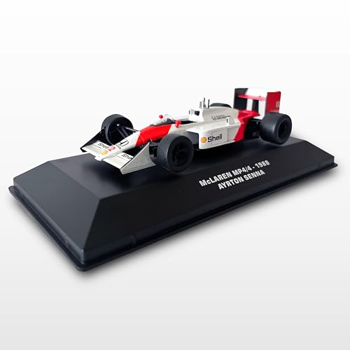 LUPPA McLaren MP4/4 1988, Ayrton Senna, Fórmula 1/Carro Metálico Diecast/Carro em Escala e Série Col