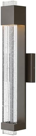 Hinkley Glacier Contemporary Modern One Light 12W Integrated LED Medium Outdoor Wall Mount, Bronze