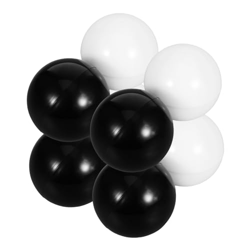 Parliky Round Plastic Capsule Vending Machine Balls 8pcs Set White Mini Gumball Machine Toys Boys and Girls Friendly