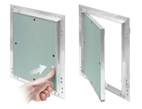 Puerta revisión Trampilla inspección marco aluminio 20x20cm Panel acceso Yeso 12,5 mm Techo Pared