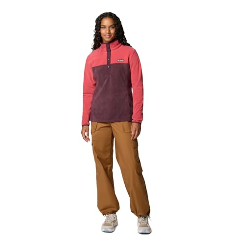 Image of Columbia Womens Benton Springs Half Snap II Pull Over Fleece Jacket, Dark Stone /Canoe /Vintage Blue, 3X