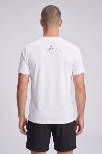 Image of Reebok Men's Polyester Gym T-Shirt - Quick Dry Moisture Wicking Sports T-Shirt for Men | Workout Running Training Tshirt for Men | Half Sleeve Active Tee