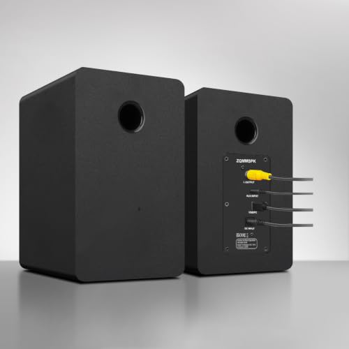 Image of Computer Speakers, Bluetooth 5.3, USB-C, AUX /RCA, 3.5-Inch Woofer, Black