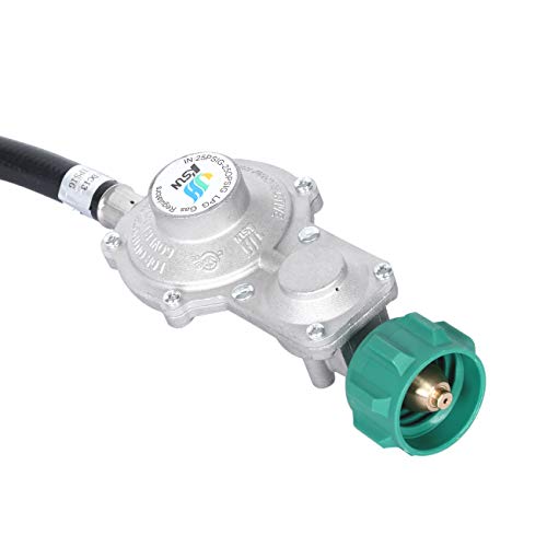 Gassaf 5Ft Two Stage Propane Regulator With Hose For Dual Fuel Generator, Rv Appliance,Gas Stove And More，3/8 Female Flare Nut #TOP2