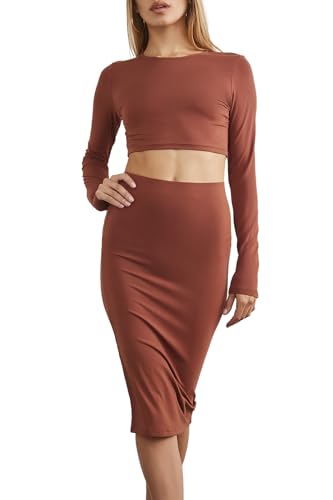 Forever 21 Women's Crop Top & Pencil Skirt Set
