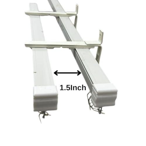 Image of Jangirh Basics L Patti / Bracket for Holding Track Curtain Channel Ceiling Bracket 2 pcs (Double Track Bracket Wall, 2.8 Cm)