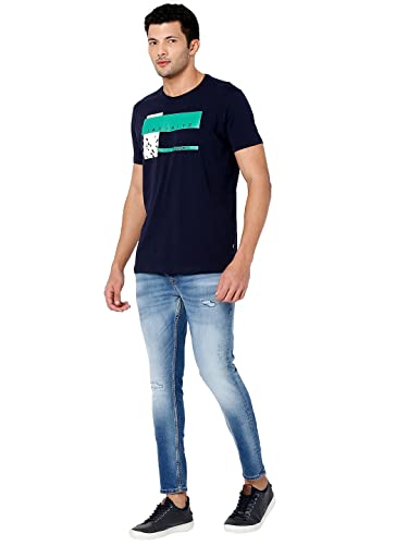 Image of Spykar Men's Kano Slim Fit Mid-Rise Jeans (Ankle Length)