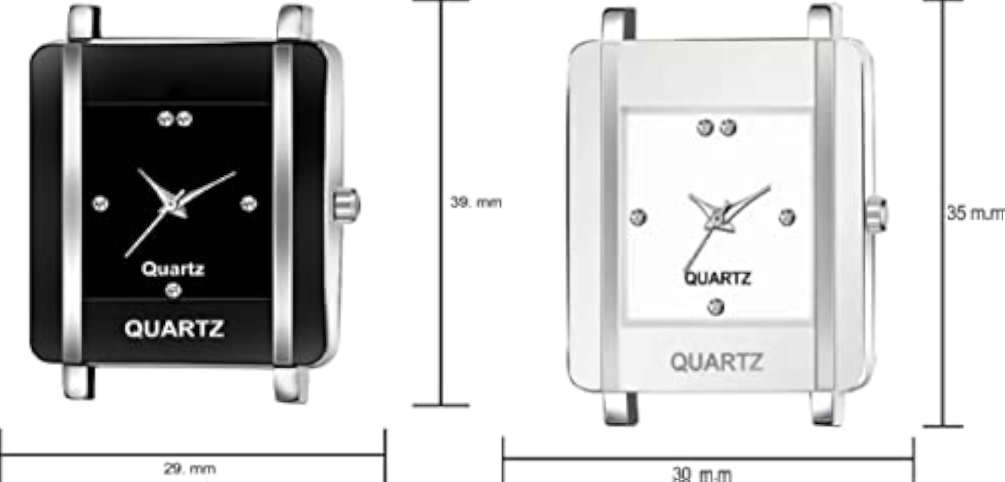 Women's Premium Brand Square Analog Watches Combo, Stylish Set