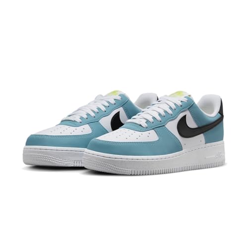 Nike NIKE Air Force 1 '07 Next Nature Women's Trainers Sneakers, Denim Turquoise Black White Cyber, 7.5