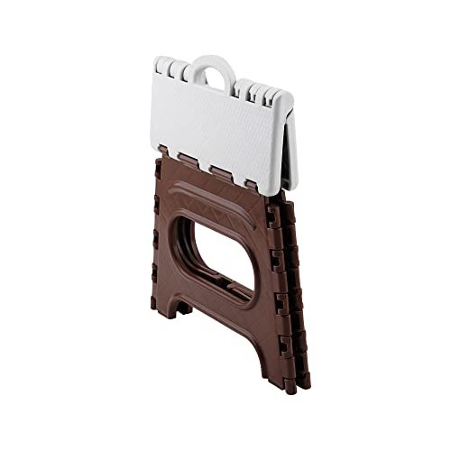 Primelife-12-Inches-Super-Strong-Folding-Step-Stool-for-Adults-and-Kids-Kitchen-Stepping-Stools-Garden-Step-Stool-Kitchen-Stool-Brown-and-IvoryPrime