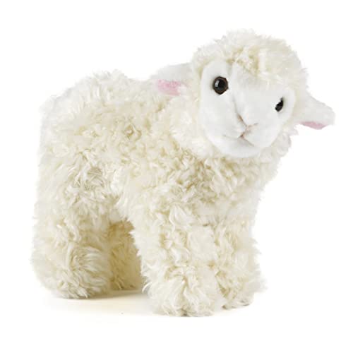 Peluche agneau debout Living Nature cadeau de naissance 20cm