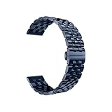 MDSIOKHJ Cinturino In Metallo Per Orologio Cinturino for orologio in acciaio inossidabile da 20 mm e 22, fibbia pieghevole in metallo, cinturino for, accessori for bracciale con strumento(Blue,20mm)