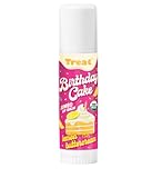 TREAT Jumbo Lemon Buttercream Birthday Cake Organic Lip Balm - 3x the Size of Average Lip Balms - All Natural, Organic, Gluten Free, No Synthetic Fragrance or Colors - Made in USA