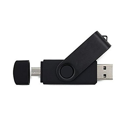Dual Purpose16GB USB Drive,KINGWorld USB Flash Drive for Cell Phones(Not for iPhone Products),Tablets and Personal Computers (Black-B)