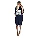 Produktbild TUDUZ Elegant Damen Pullover Lange Tops Langarm Sweatshirt Casual Täglich Herbst Pulli Kleider Sweatjacke Jumper Freizeitkleid(B-Marine,Small)