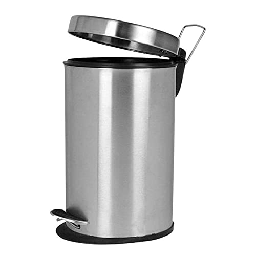 Image of Eco Tone Stainless Steel Step-On Plain Pedal Garbage BIN with Plastic Bucket (5 LTR)