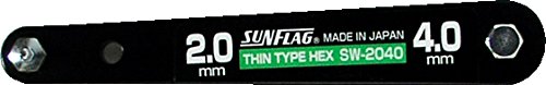 SUNFRAG thin type W wrench hexagon 2.0 mm / 4.0 mm SW-2040 SUNFRAG thin type W wrench hexagon 2.0 mm / 4.0 mm SW-2040