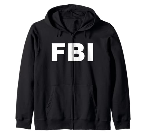 FBI Carnival Fancy Dress Costume Boys Top Premium Zip Hoodie