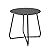 Meluvici Patio Small Side Table Waterproof Round Metal Steel Weather Resistant Portable Outdoor and Indoor End Table for Garden Balcony Yard, Black