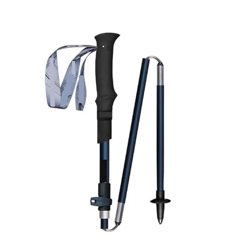 Bastones de senderismo de fibra de carbono ultraligeros y plegables de 105-125 cm