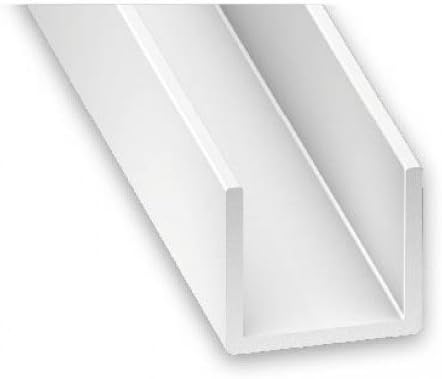 PVC Plastic U Channel (White) - 22mm x 9.5mm x 2.5mm x 1m
