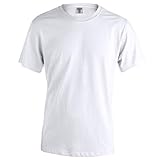 Camiseta ligera y económica de corte clásico. Confeccionada en tejido de punto liso 100% algodón ring spun. Con cuello redondo de canalé, refuerzo de hombro a hombro y doble pespunte en cuello, bajo y mangas. Disponible en un amplio surtido de colores. La camiseta más económica. * Gris vigoré: 98% algodón / 2% viscosa natural