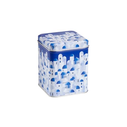 TEA SHOP - Lata Santorini 250 g - Recipiente para guardar el té - Conserva la frescura y el aroma