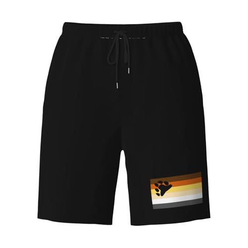 Gay Bear Pride Flag Mens Swim Trunks Quick Dry Board Shorts 7" - Hawaii Beach Swimwear2