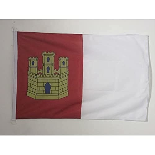 AZ FLAG Bandeira náutica de castela-LA mancha 45 x 30 cm - pavilhão de conveniência castelano-MANCHEGA 30 x 45 cm anéis