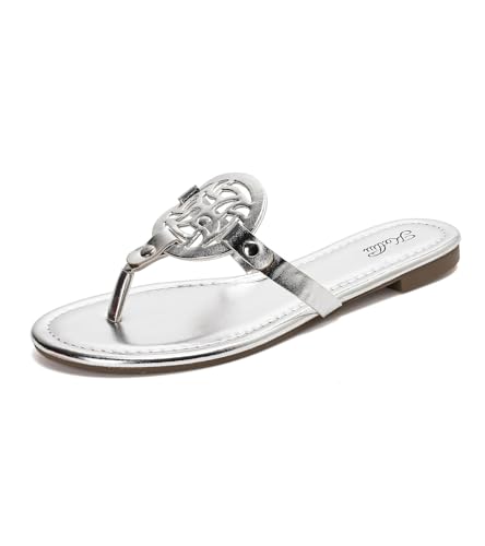 Image of katliu Women's Flat Sandals Flip Flop Sandals Comfortable Dressy Thong Sandals