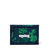 ergobag Brustbeutel Kleingeldfach, mit Sichtfenster, Geldbeutel für Kinder, zum Umhängen, mit Klettverschluss DrachenbezwingBär - Grün