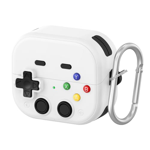 Samsung Galaxy Buds 3 FE (2025) / Buds3 Pro (2024) / Buds 3 (2024) �N���V�b�N �N�[�� �ʔ��� �Q�[���P�[�X �ϏՌ��� �ی� �V���R�� ���S�ȃ��b�N�N���b�v�t�� - �z���C�g