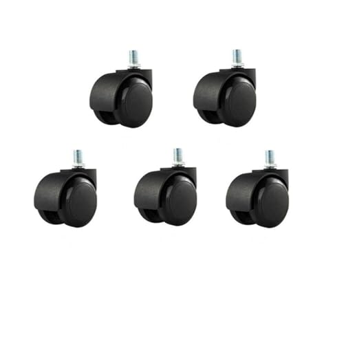 Roulettes chaise bureau 10mm vis roues pivotantes silencieuses PU lot de 5 fauteuil pivotant