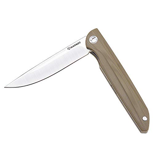 Harnds Update Assassin Pocket Knife Flipper Sandvik Steel Blade G10 Handle Folding Knife Ball Bearing with Pocket Clip