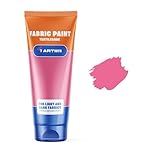 7 Artists Pink Fabric Paint 60 ml – Permanent Textile Paint for Clothes, Shoes & Denim | Water Based Jeans, Leather & Sneaker Paints | Washable Non-Toxic Fabric Dye for Cotton & Synthetic Fabrics