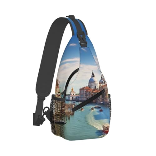 Bolso cruzado tipo mochila para excursionismo unisex negro miniatura 2