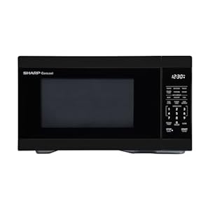 SHARP SMC1161KB Oven with Removable 12.4″ Carousel Turntable, Cubic Feet, 1000 Watt Countertop Microwave, 1.1 CuFt, Black
