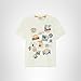 Scotch & Soda Boys Short Sleeve Graphic Tee, Swan White, L