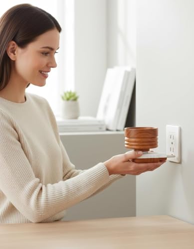 Image of Arano Sheesham Wooden Electric Kapoor Dani - Camphor Burner /Essential Oil Diffuser /Electric Diffuser for Fragrance /Kapur Dani for Pooja, Meditation, Premium Wood (Brown)
