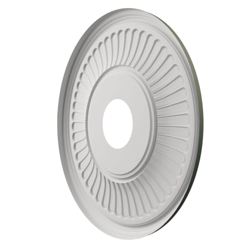 Image of 16 inchOD x 3 1 /2 inchID x 1 inchP Berkshire Thermoformed PVC Ceiling Medallion (Fits Canopies up to 7 inch), UltraCover Satin Hunt Club Green