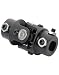 Ensun 3/4" - 30 Spline x 3/4" DD Black Single Steering Shaft Universal U Joint Maximum Working Angle 35° Degree, Total Length 83mm (3-1/4")