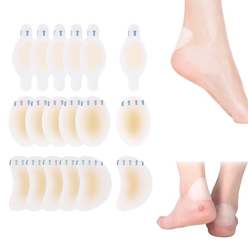15 Pcs Blister Plasters Invisible Hydrocolloid Gel,Waterproof Blister Protector Feet Blister Cushion Plaster,Blister Bandages Blister Cushion Pad for Fingers Toes Forefoot Heel Protector(3 Sizes)