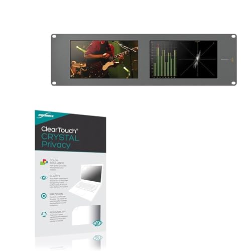 BoxWave Screen Protector Compatible with Blackmagic Design SmartScope Duo 4K 2 - ClearTouch Crystal Privacy (2-Pack), Privacy Screen Protector Flexible Film Clear