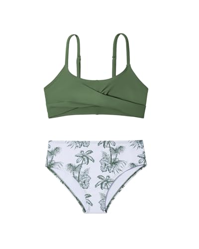 Image of Century Star Girls Swimsuits for Teens Bikini 2026 Solid Teen Bathing Suits Adjustable Straps Swimwear Padded 8-15 Years