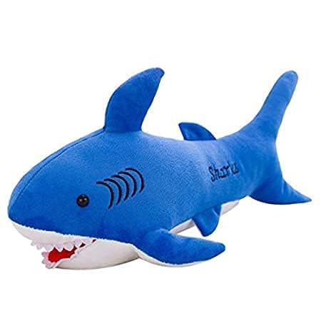 Plush Shark Soft Toy, Blue, Ocean Animal Stuffed Toy Kids Baby Suffed Toys 40cm (Blue)-image-33