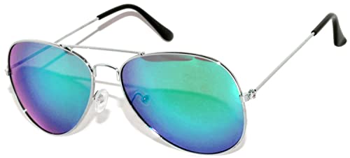 Image of OWL Classic Aviator Style Sunglasses Metal Frame Colored Lens UV 400 Unisex